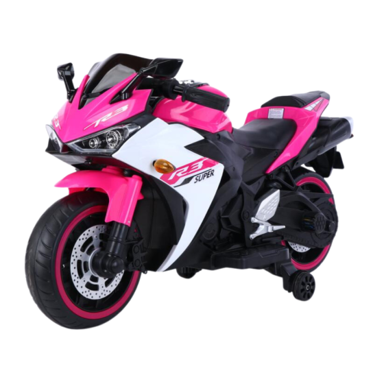 R3 Moto Eléctrica Infantil - Moto 12V con Ruedines Para Niños