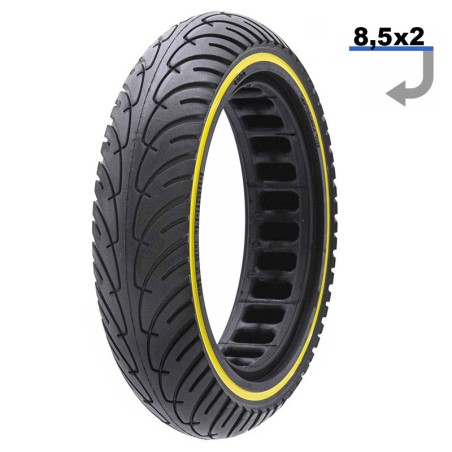 Neumático Macizo 8,5"x2 Amarilla - Rueda Maciza Para Patinetes Xiaomi