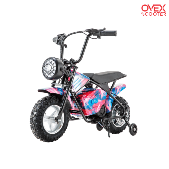 Minimoto Eléctrica OVEX 300W 36V Litio GALAXY PINK para niños - Moto Infantil