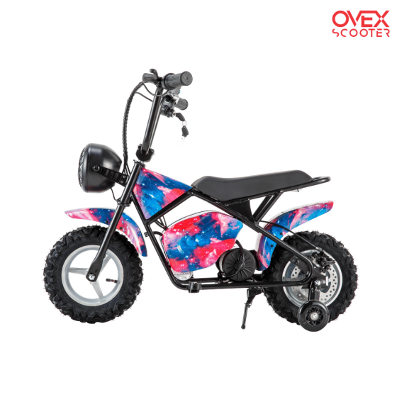 Minimoto Eléctrica OVEX 300W 36V Litio GALAXY PINK para niños - Moto Infantil 2