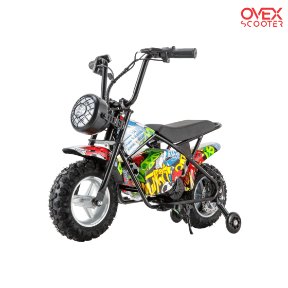 Minimoto Eléctrica OVEX 300W 36V Litio AZUL para niños - Moto Infantil