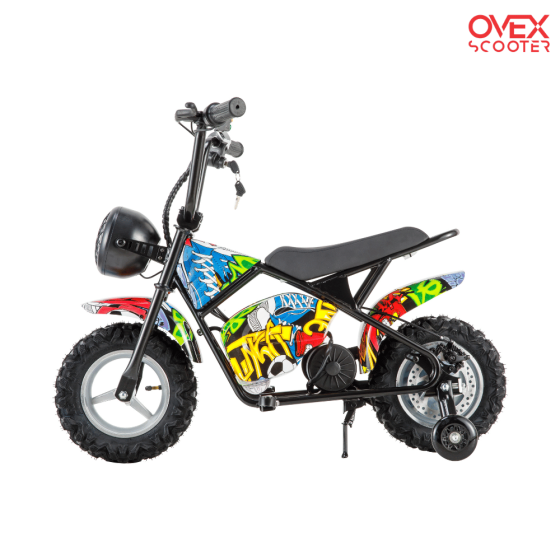 Minimoto Eléctrica OVEX 300W 36V Litio AZUL para niños - Moto Infantil 2